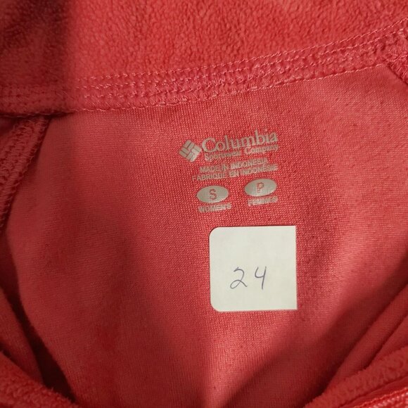 COLUMBIA Sweatshirt Pink Fleece 1/4 Zip Pullover Womens S Lightweight Hiking - Picture 8 of 8